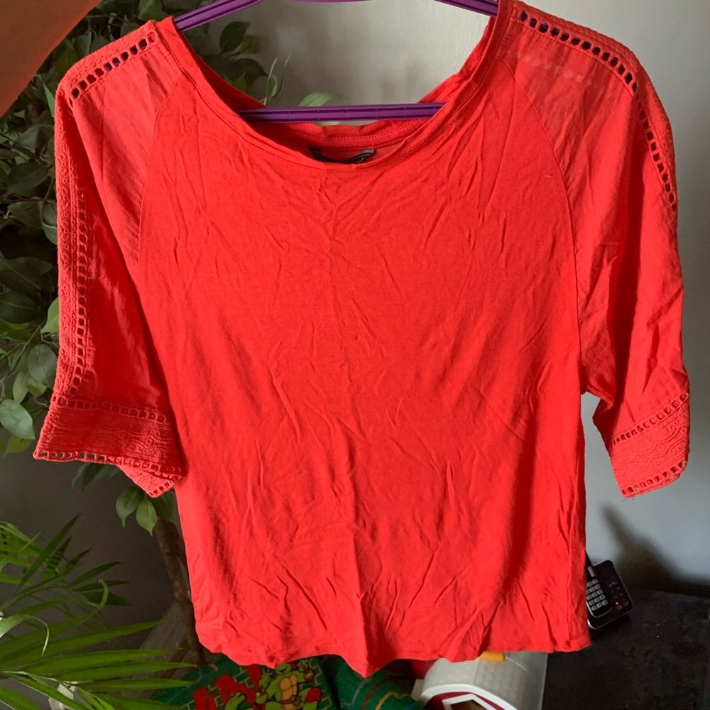 Coral Dropped Shoulder Shirt